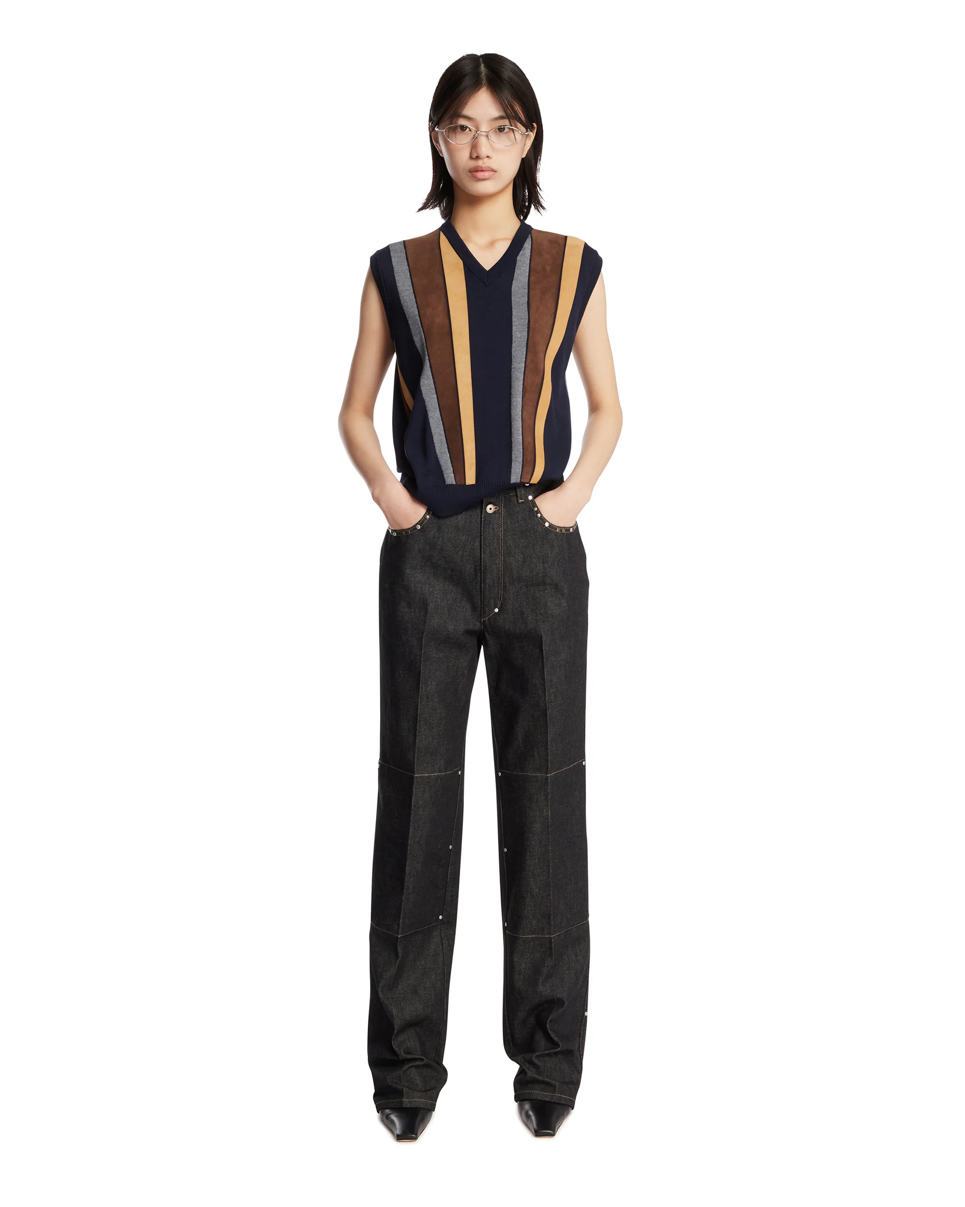 Gilet Intarsiato Blu - Image 3