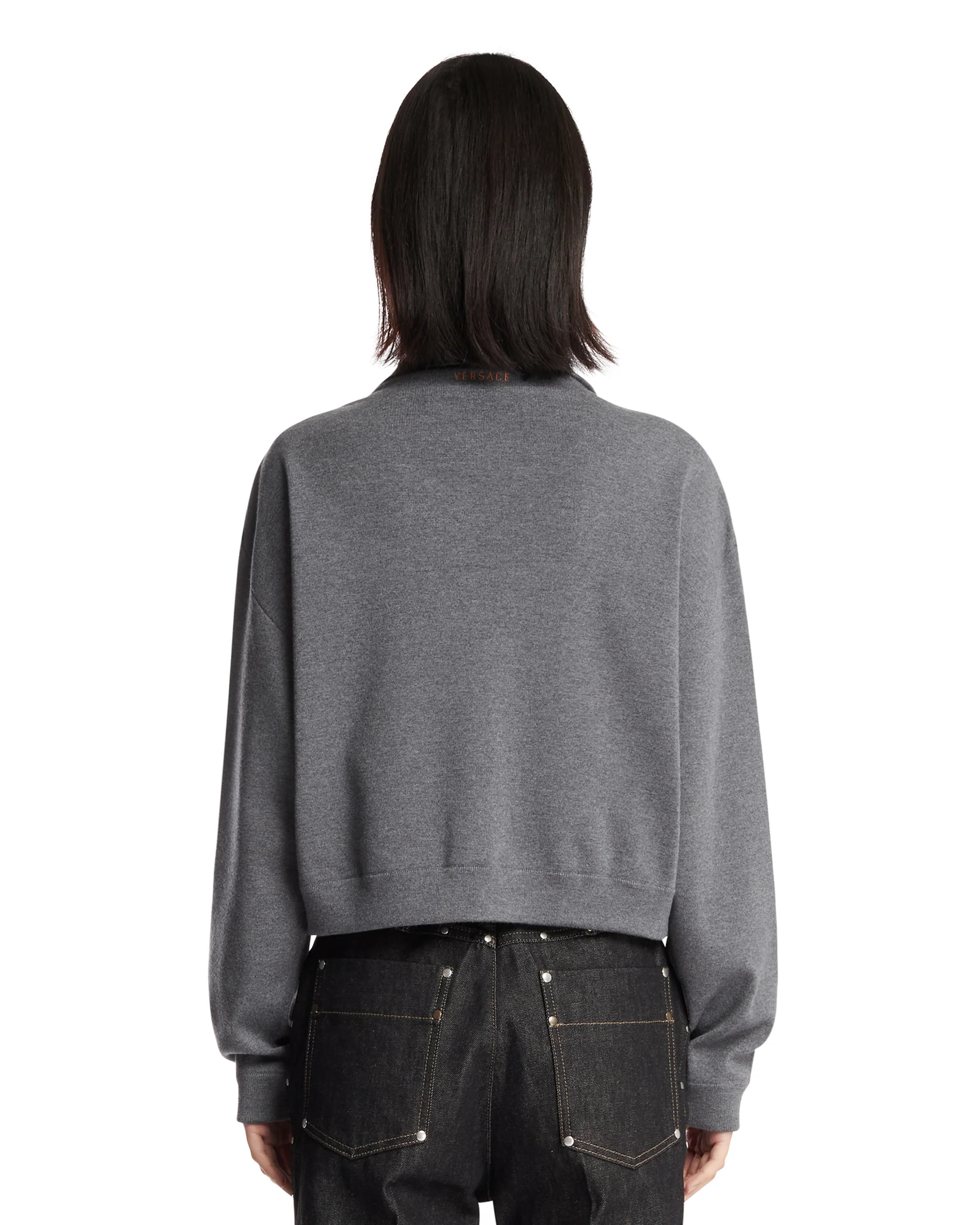 Cardigan Intarsiato Grigio - Image 5