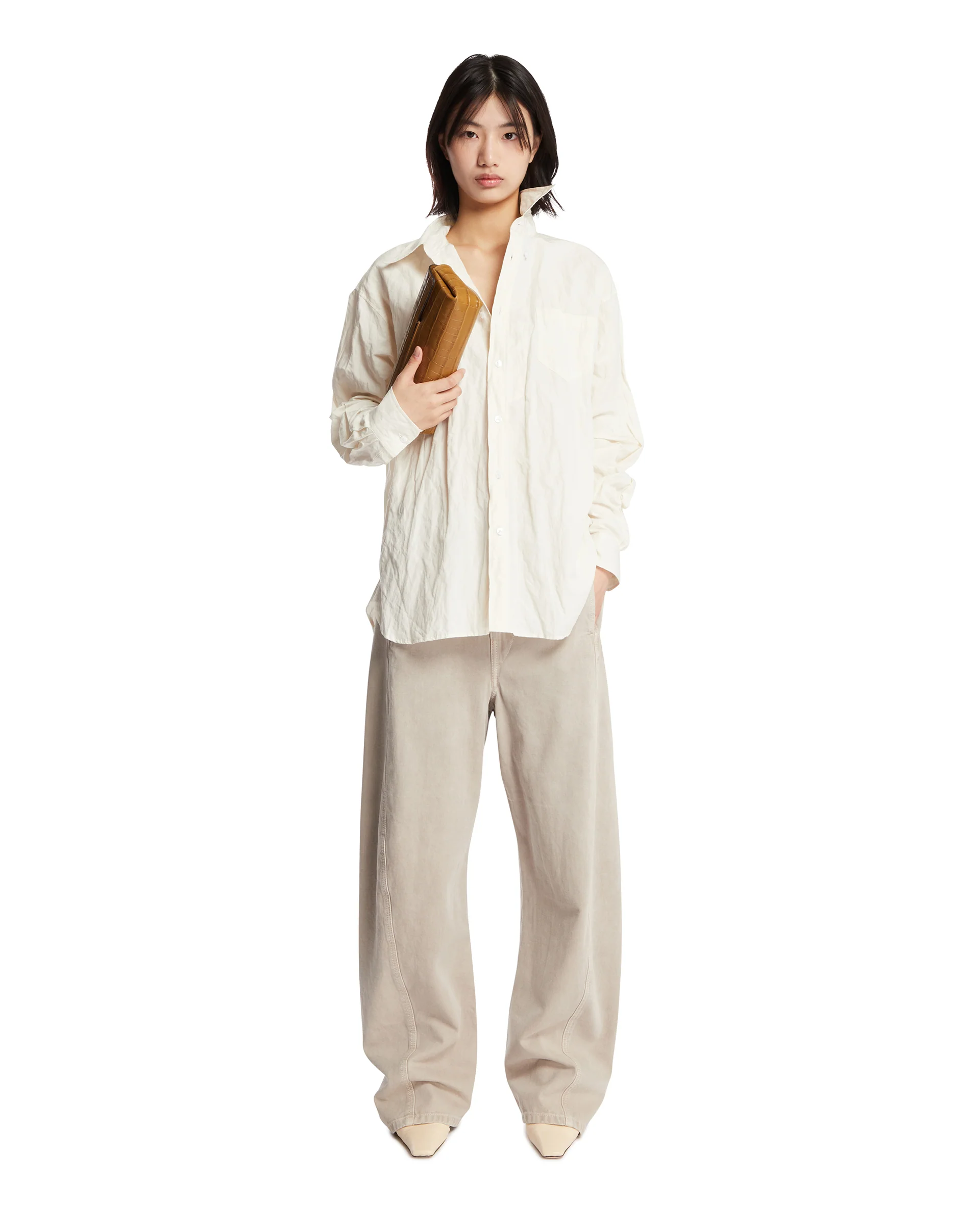 Camicia Veterano Stropicciata Beige - Image 3