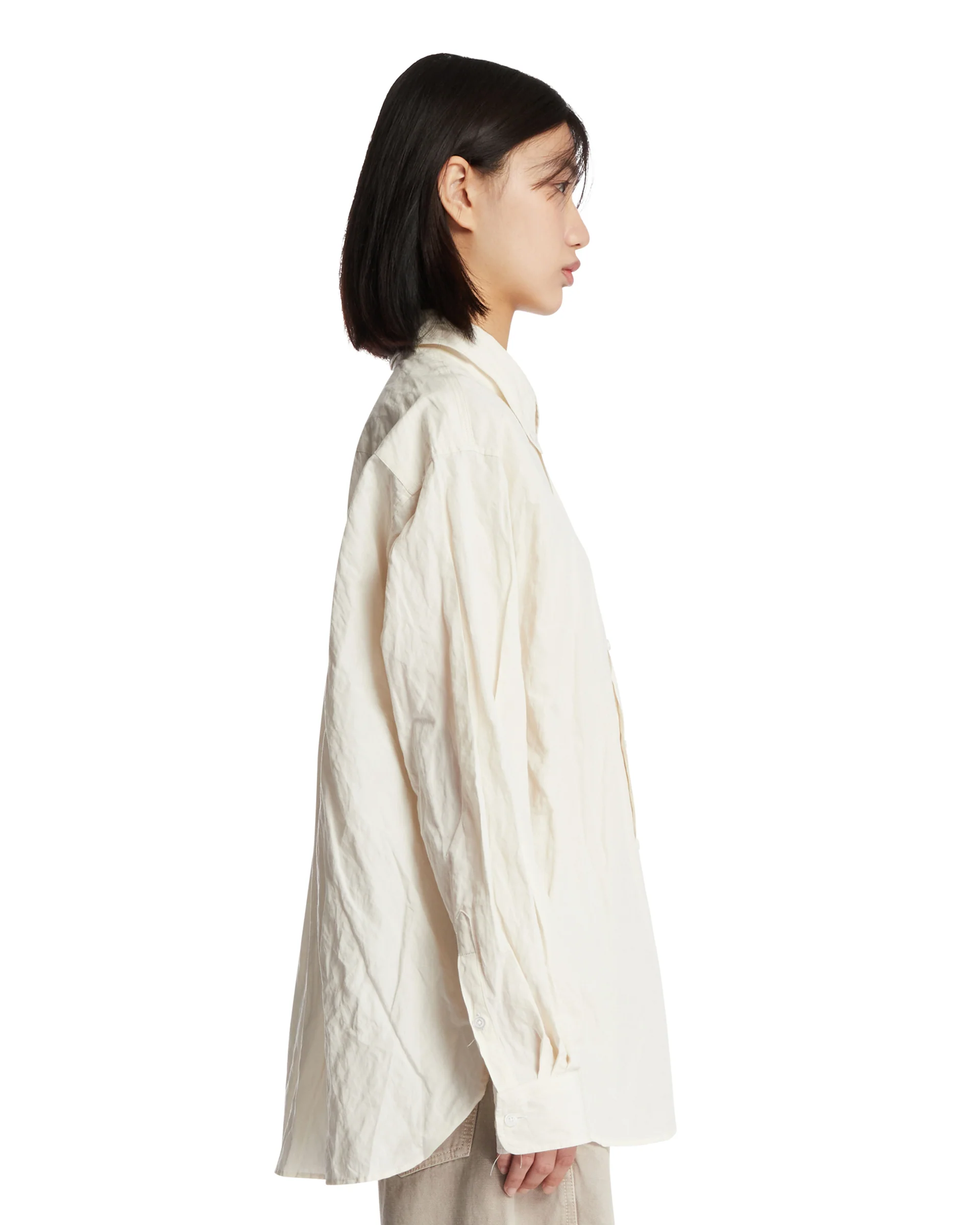 Camicia Veterano Stropicciata Beige - Image 4
