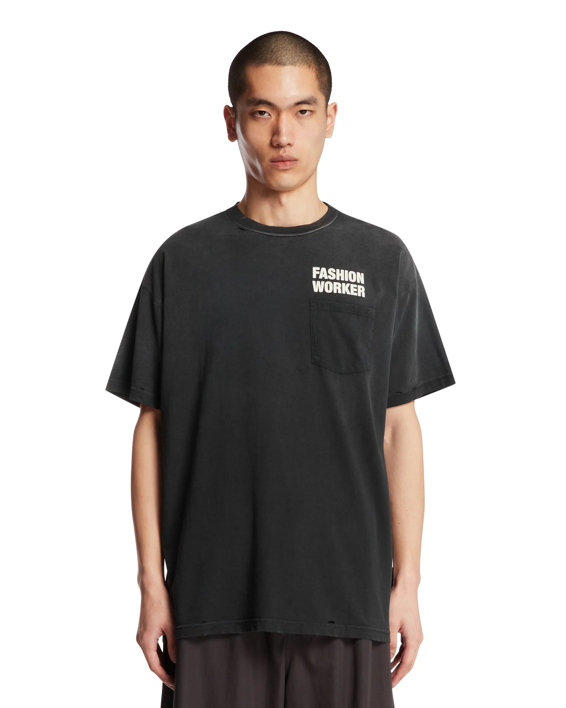 T-Shirt Con Stampa Nera