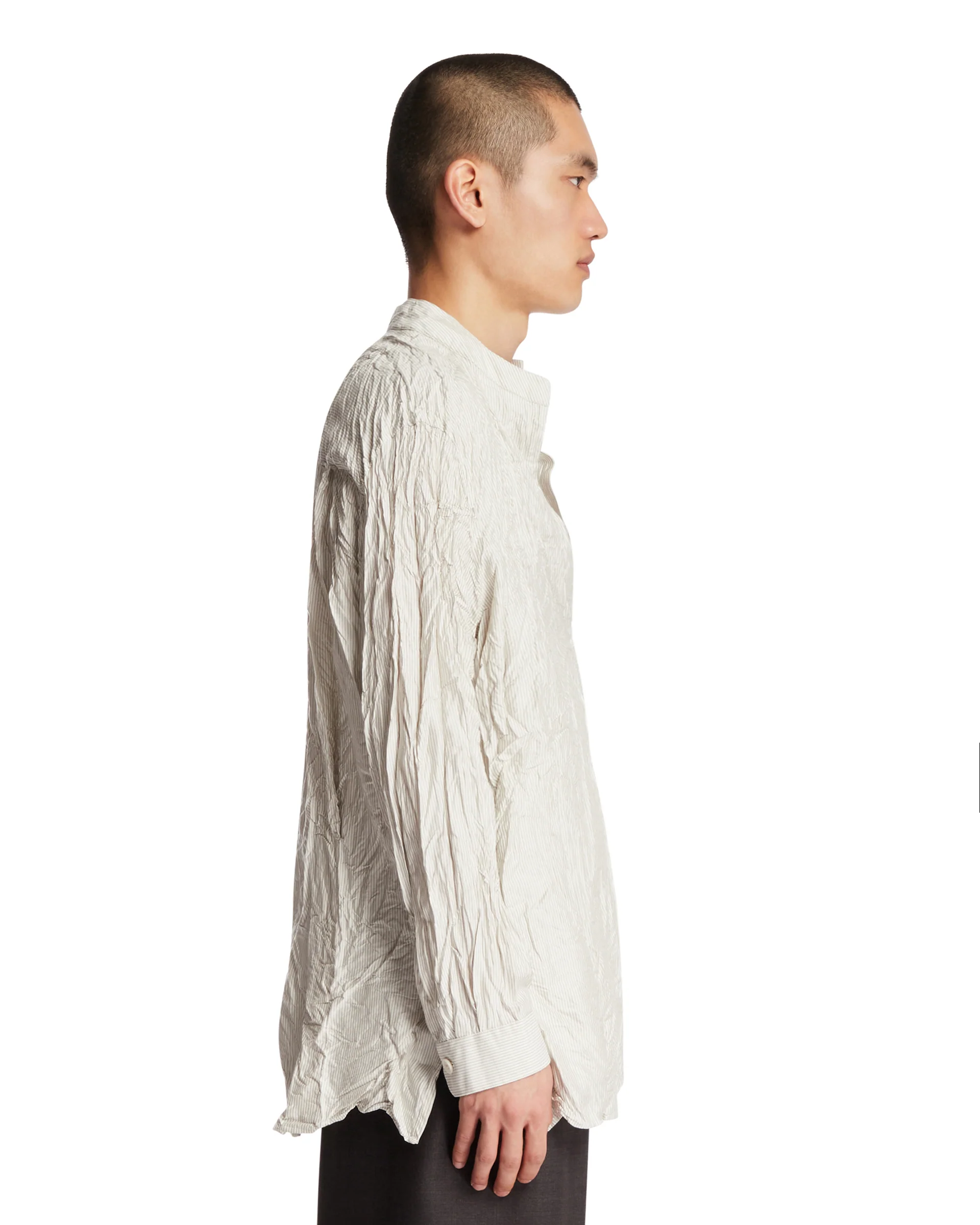 Camicia In Seta Beige - Image 4